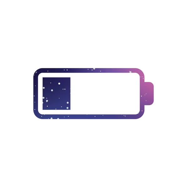 Geïllustreerd pictogram geïsoleerd op een achtergrond-lage batterij — Stockvector