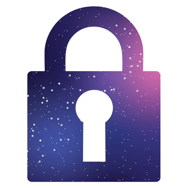 Icono ilustrado aislado sobre un fondo - Lock — Vector de stock