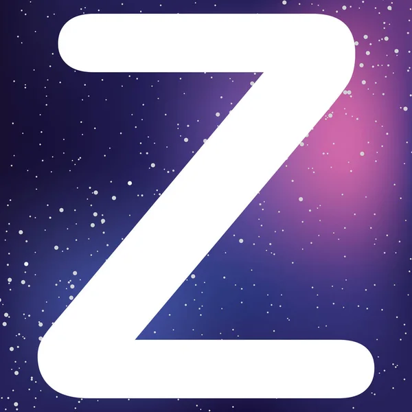 Icône illustrée isolée sur un fond - Z — Image vectorielle