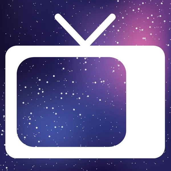 Иллюстрированная икона на заднем плане - Retro Television — стоковый вектор