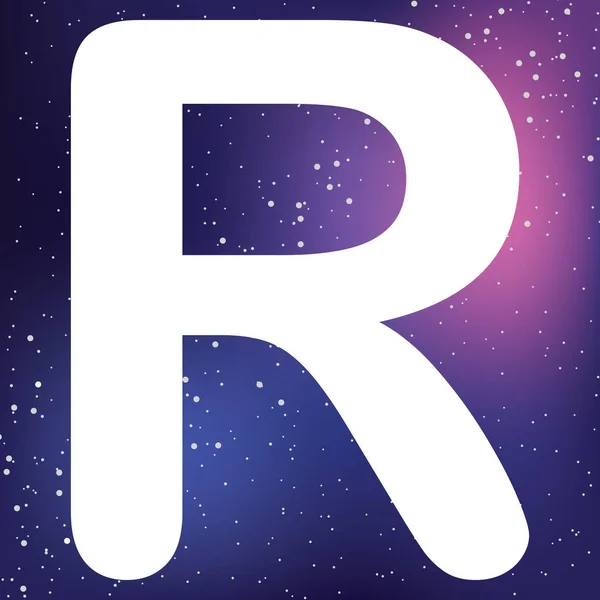 Illustrerad ikon isolerad på en Background-R — Stock vektor