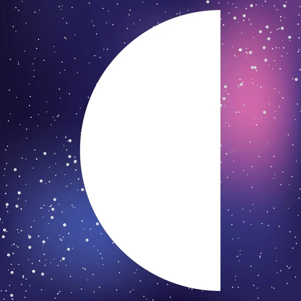 Icono ilustrado aislado en un fondo - Last Quarter Moon — Vector de stock