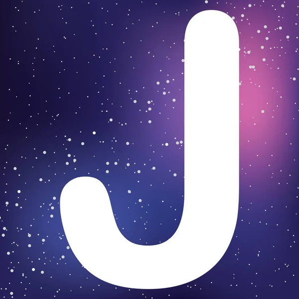 Illustriertes Symbol isoliert auf einem Hintergrund - j — Stockvektor