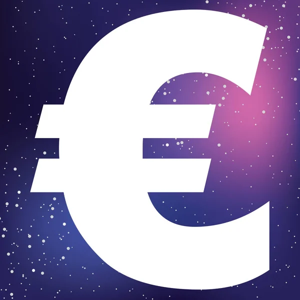 Icono ilustrado aislado sobre un fondo - Euro Sign — Vector de stock