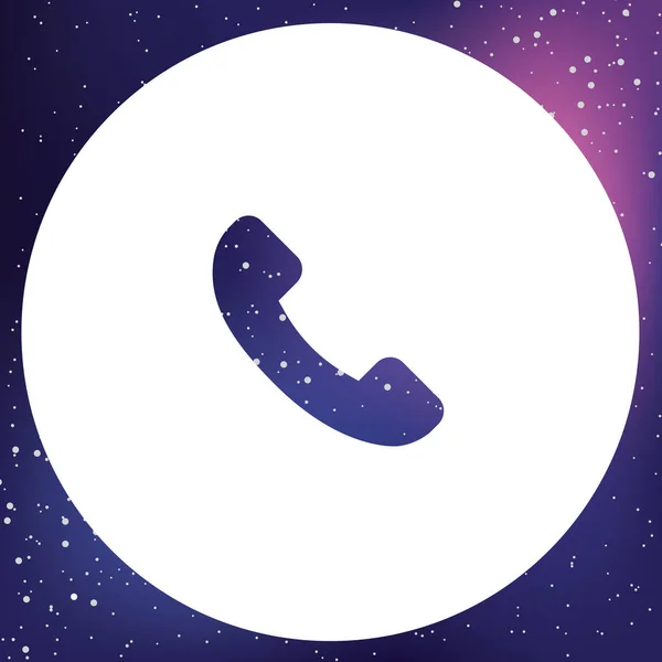 Illustrated Icon Isolated on a Background - Circle Phone Filled — Stock Vector