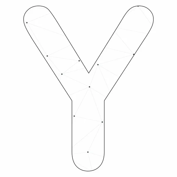 Icona illustrata isolata su uno sfondo - Y — Vettoriale Stock