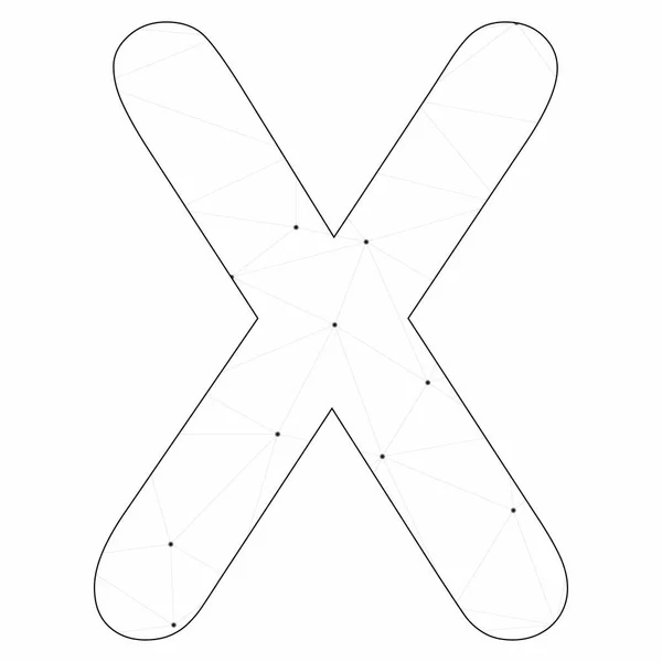 Icona illustrata isolata su uno sfondo - X — Vettoriale Stock