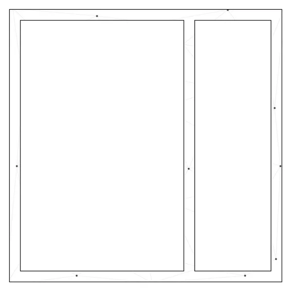 Resimli Simge Arka Planda İzole - Web Wireframe Split — Stok Vektör