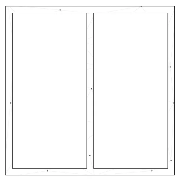 Illustriertes Symbol isoliert auf einem Hintergrund - Web Wireframe Split — Stockvektor