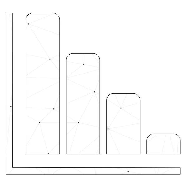 Ícone ilustrado isolado em um plano de fundo - Gráfico vertical — Vetor de Stock