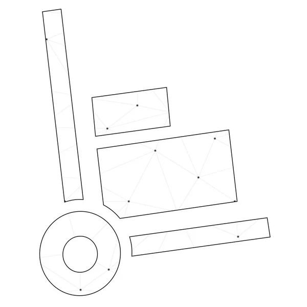 背景上隔离的插图图标 - 手推车 — 图库矢量图片