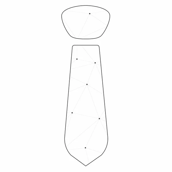 Icône illustrée isolée sur un fond - Cravate — Image vectorielle