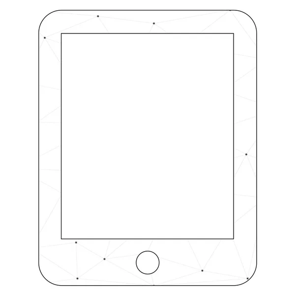 Icono ilustrado aislado sobre un fondo - Tableta — Archivo Imágenes Vectoriales