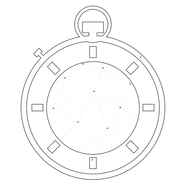 Icono ilustrado aislado sobre un fondo - cronómetro completo — Archivo Imágenes Vectoriales