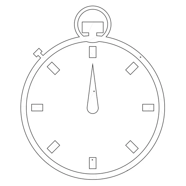 Icono ilustrado aislado sobre un fondo - cronómetro — Vector de stock