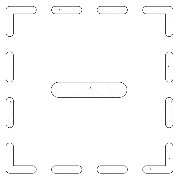 Illustriertes Symbol isoliert auf einem Hintergrund - Quadrat minus — Stockvektor