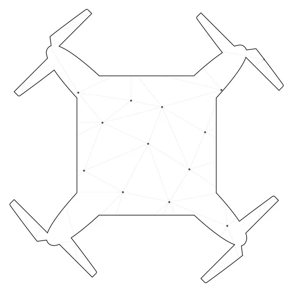 Illusztrált Icon izolált a háttér-tér drone — Stock Vector