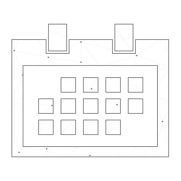 Ілюстрована ікона ізольована на тлі - Квадратний календар — стоковий вектор