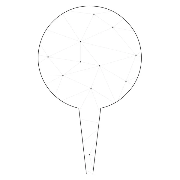 Icône illustrée isolée sur un fond - Petit pointeur de carte — Image vectorielle