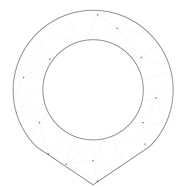 Geïllustreerd pictogram geïsoleerd op een achtergrond-korte kaart aanwijzer op — Stockvector