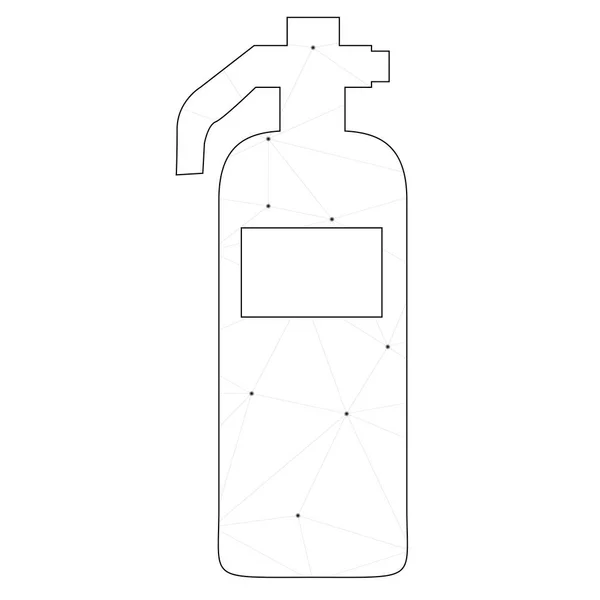 Icono ilustrado aislado sobre un fondo - extinción de incendios de seguridad — Vector de stock