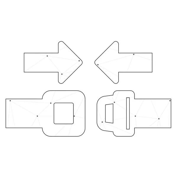 Ілюстрована ікона ізольована на тлі - Пряжка безпеки — стоковий вектор