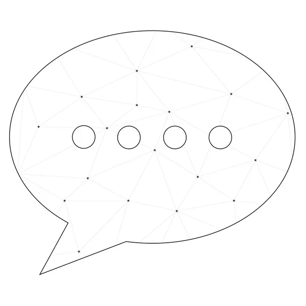 Иллюстрированная икона на заднем плане - Round Message Bubble — стоковый вектор