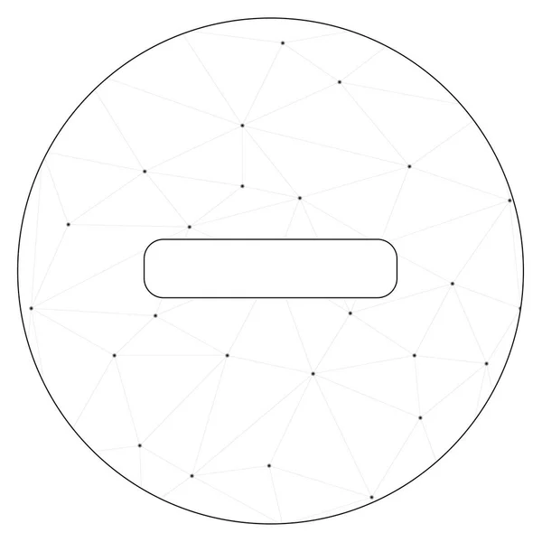 Icône illustrée isolée sur un fond - Round Minus Selected — Image vectorielle