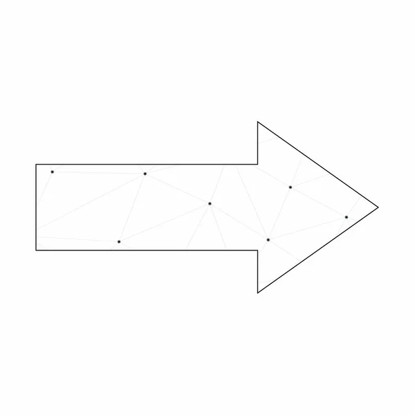 Icône illustrée isolée sur un fond - Flèche droite — Image vectorielle