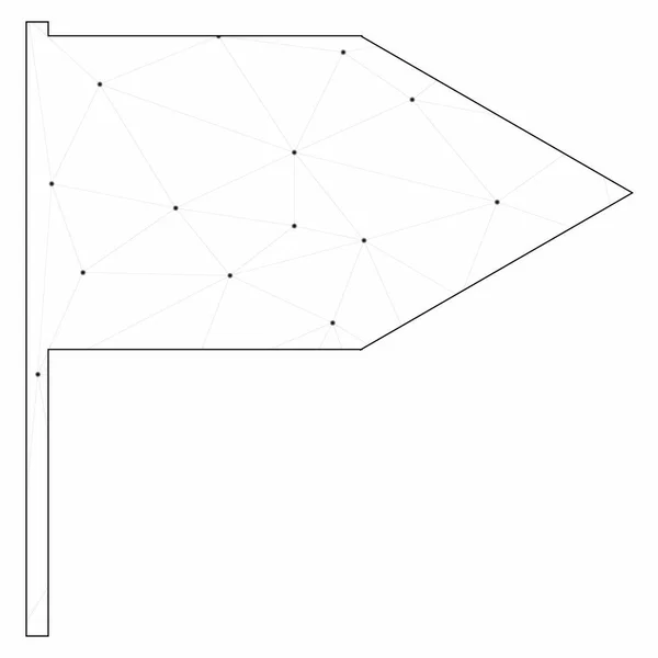 Icône illustrée isolée sur un fond - Triangle rectangulaire — Image vectorielle