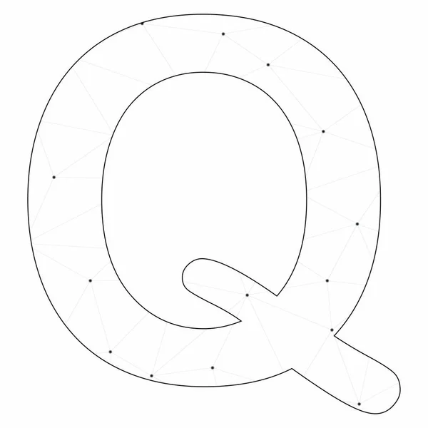 Ícone ilustrado isolado em um fundo - Q — Vetor de Stock