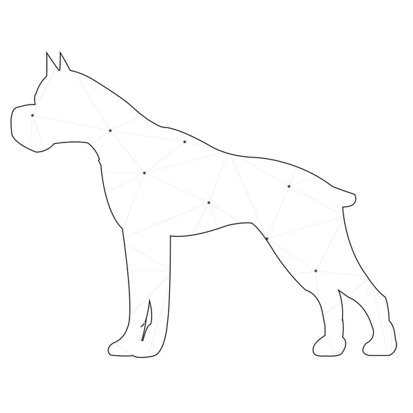 Icono ilustrado aislado sobre fondo - Pitbull Guard Dog — Vector de stock