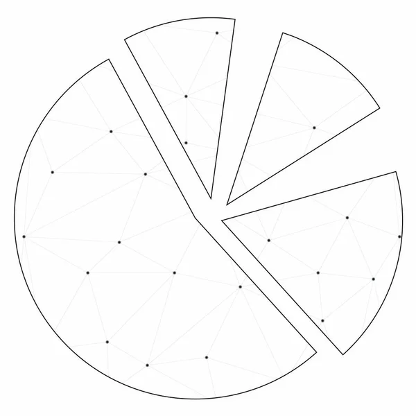 Ілюстрована піктограма ізольована на тлі - Діаграма шматків — стоковий вектор