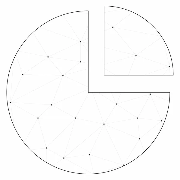 Geïllustreerd pictogram geïsoleerd op een achtergrond-cirkeldiagram ontplofte — Stockvector