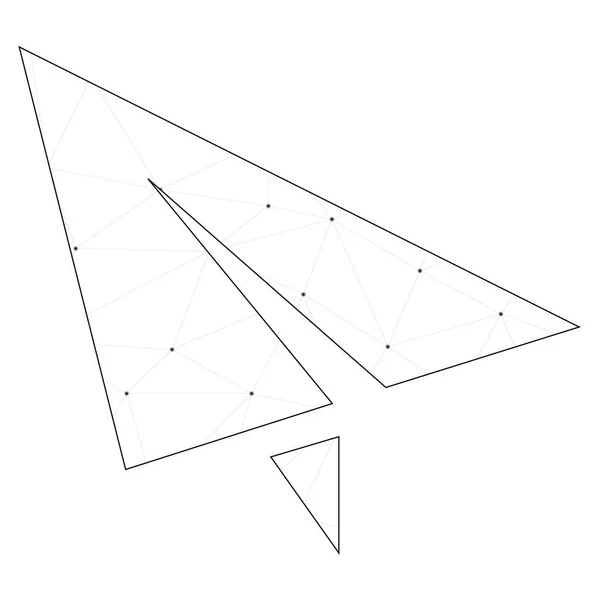 Ikone isoliert auf einem Hintergrund - Papierflugzeug — Stockvektor