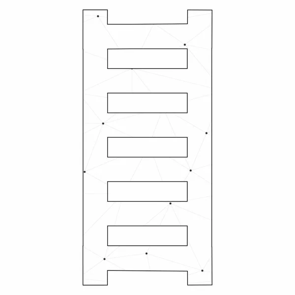 Icono ilustrado aislado sobre un fondo - Escalera — Archivo Imágenes Vectoriales