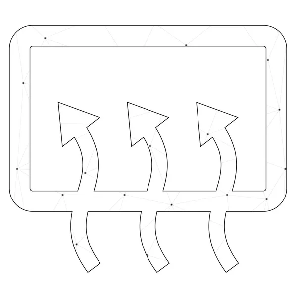 背景に分離された図示アイコン - ヒートリアウィンドウD — ストックベクタ