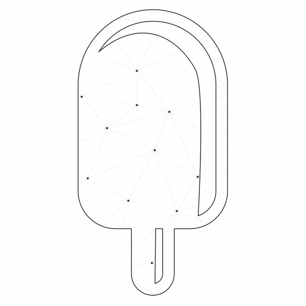 Icône illustrée isolée sur un fond - Lolly glacé — Image vectorielle