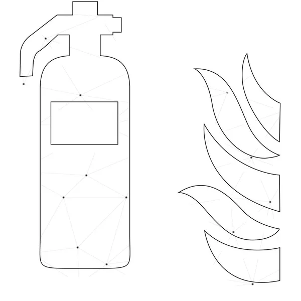 Illustrerad ikon isolerad på en bakgrund-brandsläckare Wi — Stock vektor