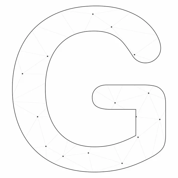 Geïllustreerd pictogram geïsoleerd op een achtergrond-G — Stockvector
