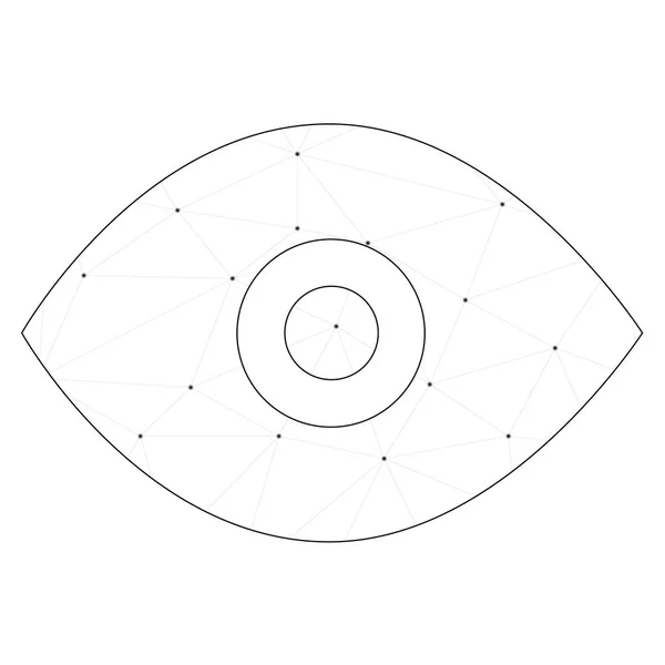 Ілюстрована ікона ізольована на фоні-око — стоковий вектор