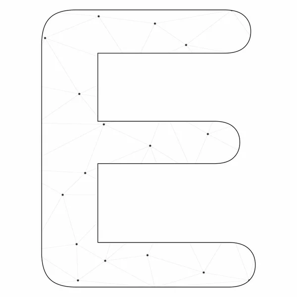 Illustriertes Symbol isoliert auf einem Hintergrund - e — Stockvektor