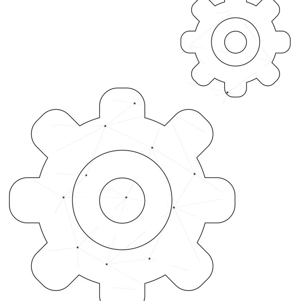 Illustrated Icon Isolated on a Background - Cogs — Stock Vector