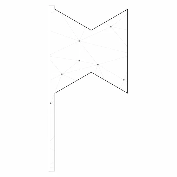Ícone Ilustrado Isolado em Fundo - Bandeira Cruz — Vetor de Stock