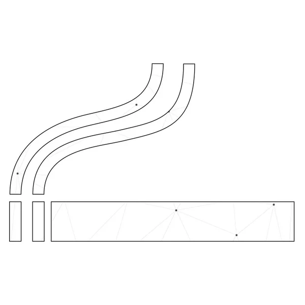 Illustrert Icon isolert på bakgrunn - Sigarett – stockvektor