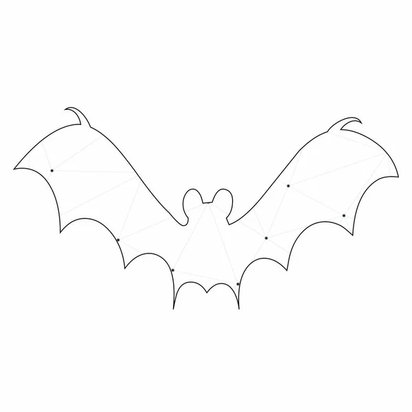 Icono ilustrado aislado sobre un fondo - Bat2 — Vector de stock