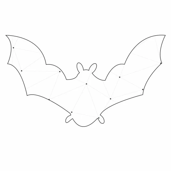 Icono ilustrado aislado sobre un fondo - Murciélago — Vector de stock