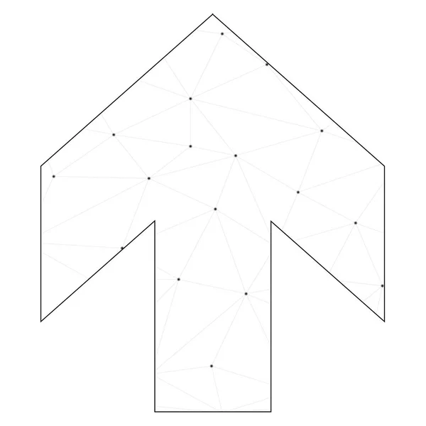 Geïllustreerd pictogram geïsoleerd op een achtergrond-pijl omhoog — Stockvector