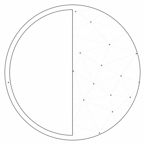 Ілюстрована піктограма ізольована на тлі 50 відсотків діаграми пирога — стоковий вектор