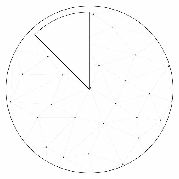 Ilustrované ikony izolované na pozadí-87% výsečového grafu — Stockový vektor